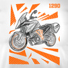 KTM 1290 Super Duke GT Herren-Motorrad-T-Shirt weiß REGULAR