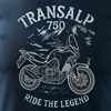 Honda Transalp 750 Herren marineblau Motorrad Motorrad-T-Shirt