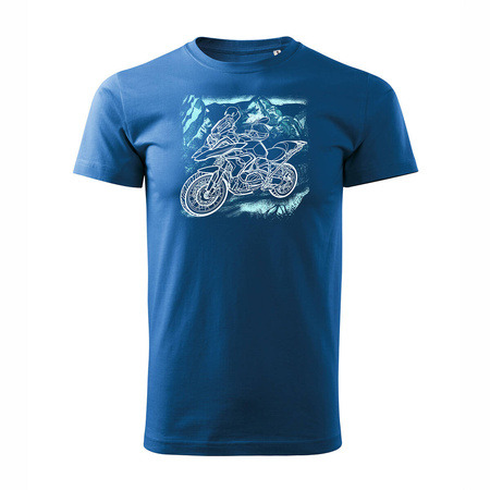 BMW GS 1250 ADVENTURE Herren Motorrad Motorrad-T-Shirt blau REGULAR