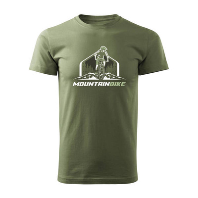 MTB Downhill Mountainbike-T-Shirt Herren khaki REGULAR