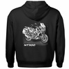 Honda NT 1100 Herren-Motorrad-Sweatshirt mit Kapuze schwarz