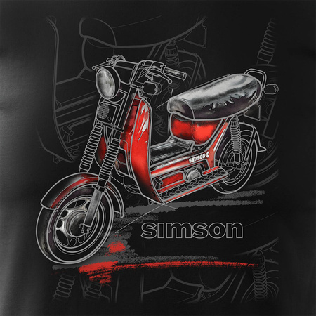 Simson Enduro S50 S51 Herren marineblau REGULAR Motorrad-T-Shirt