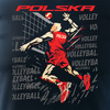 Polnisches Volleyball-T-Shirt für Volleyball-Fans Volleyball Herren dunkelblau REGULAR