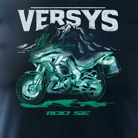 Kawasaki Versys 1100 SE Herren marineblau Motorrad Motorrad-T-Shirt