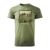 T-Shirt mit Auto Skoda Favorit PRL Legende Herren Khaki REGULAR