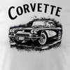 Chevrolet Corvette Auto T-Shirt für amerikanische Autoliebhaber Sammlerstück Herren weiß REGULAR