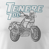 Yamaha Tenere 700 Herren weiss Motorrad-T-Shirt REGULAR