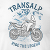 Honda Transalp 750 Herren Weiss Motorrad Motorrad-T-Shirt