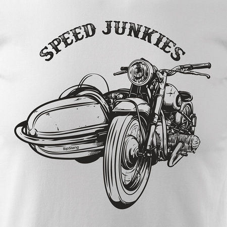 Altes Motorrad-Klassiker Speed Junkies Herren weiß REGULAR t-shirt