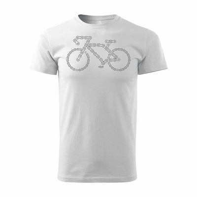 MTB Männer Straße Mountainbike-Trikot weiß REGULAR