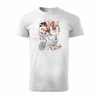 Honda SH125i SH 125 i Herren Weiss Motorrad Motorrad-T-Shirt