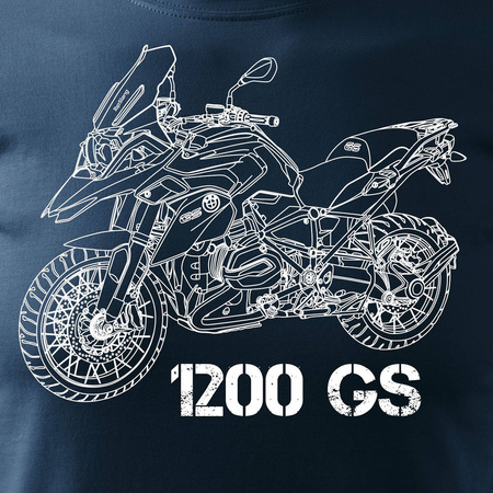 Ausverkauf - Herren BMW GS 1200 Motorrad Motorrad-T-Shirt navy blau REGULAR