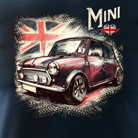 Ausverkauf - Herren Mini Morris Mini Cooper Sammlerstück Auto T-shirt navy blau REGULAR