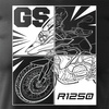 Ausverkauf - BMW GS 1250 ADVENTURE Herren Motorrad Motorrad-T-Shirt schwarz REGULAR