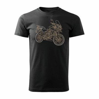 Triumph Tiger Herren Motorrad Motorrad-T-Shirt schwarz REGULAR