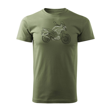 Ausverkauf - Honda VFR 800 X Stroke Herren khaki REGULAR Motorrad-T-Shirt