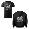Set aus Kapuzenpullover und T-Shirt mit Honda NT 1100 Motorrad, Herren, schwarz