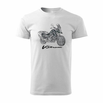 Suzuki V-Strom Vstrom DL 650 XT Herren Motorrad-T-Shirt weiß REGULAR