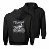 Set aus Kapuzenpullover und T-Shirt mit Honda Transalp 750 XL Motorrad, Herren, schwarz