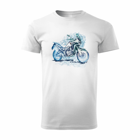 Honda Africa Twin CRF1100L Herren-Motorrad-T-Shirt weiß