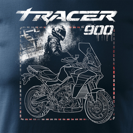 Yamaha Tracer 9 900 Herren marineblau Motorrad Motorrad-T-Shirt