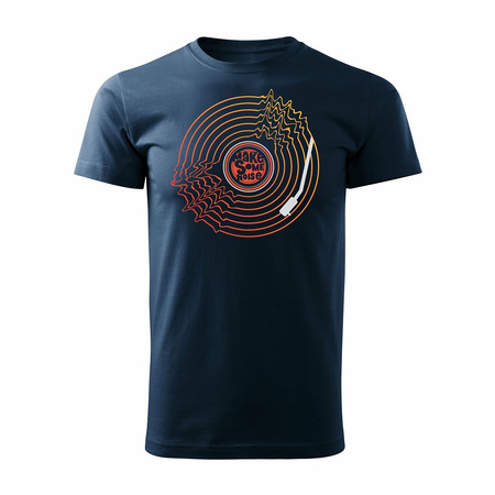 Herren Vinyl t-shirt navy blau REGULAR