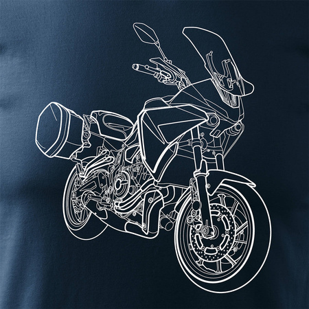 Yamaha Tracer 7 700 Herren marineblau Motorrad Motorrad-T-Shirt