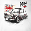 Herren Mini Morris Mini Cooper Sammlerstück Auto-T-Shirt weiß REGULAR