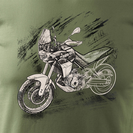 Aprilla Tuareg 660 Herren khaki Motorrad Motorrad-T-Shirt