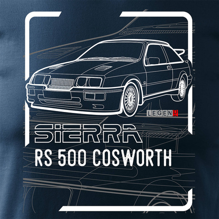 Ford Sierra RS 500 cosworth Auto-T-Shirt Männer navy blau