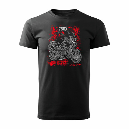 Honda NC 750 X NC750X 2025 Herren-Motorrad-T-Shirt schwarz REGULAR
