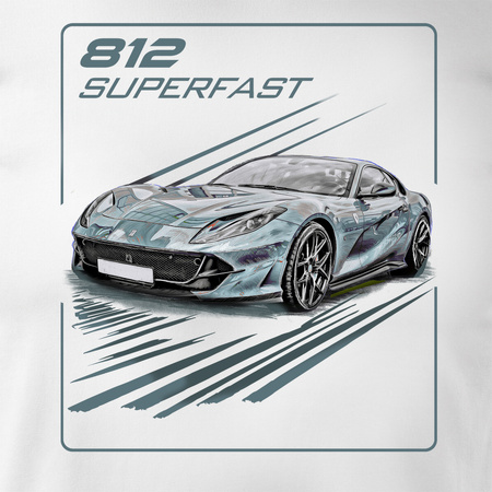 Ferrari 812 Superfast T-shirt Herren Weiss REGULAR