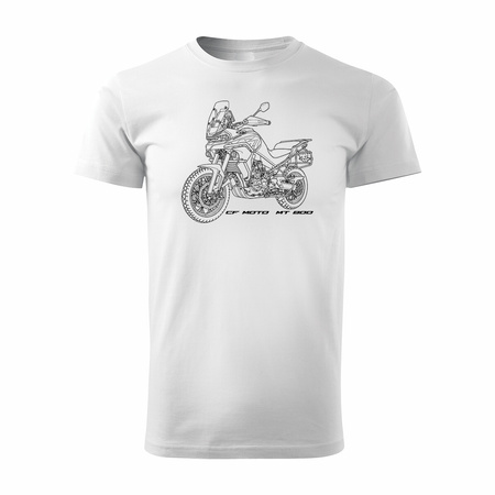 CF MOTO MT800 Herren Weiss Motorrad Motorrad-T-Shirt