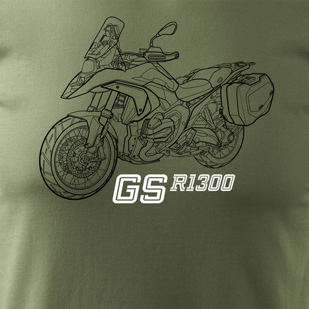 Ausverkauf - BMW GS R 1300 ADVENTURE Sammler-Motorrad-T-Shirt für Männer khaki REGULAR