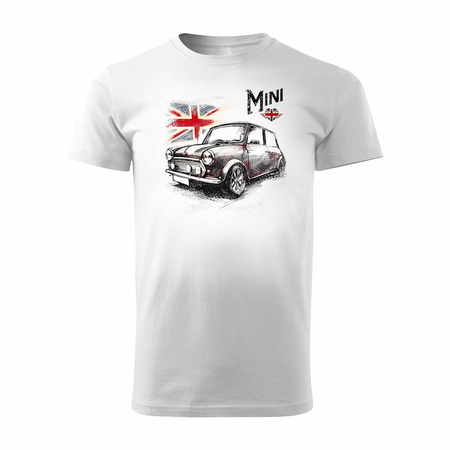 Herren Mini Morris Mini Cooper Sammlerstück Auto-T-Shirt weiß REGULAR