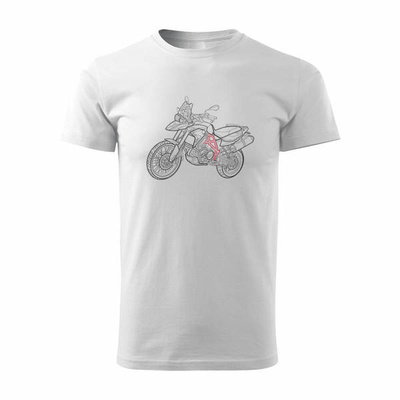 BMW GS 800 ADVENTURE Herren Motorrad Motorrad-T-Shirt weiß REGULAR