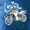 BMW GS F850 Herren-Motorrad-T-Shirt blau