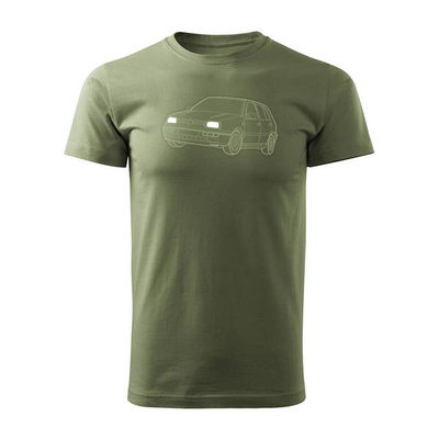 VW Golf 3 T-Shirt mit Golf Auto Herren khaki REGULAR