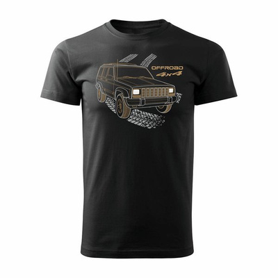 Jeep Grand Cherokee Herren Auto T-Shirt schwarz REGULAR