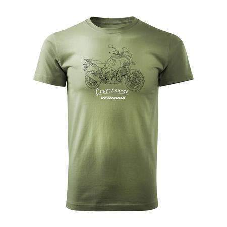 Honda VFR1200X VFR 1200 X Crosstourer Stroke Herren Khaki Motorrad-T-Shirt REGULAR