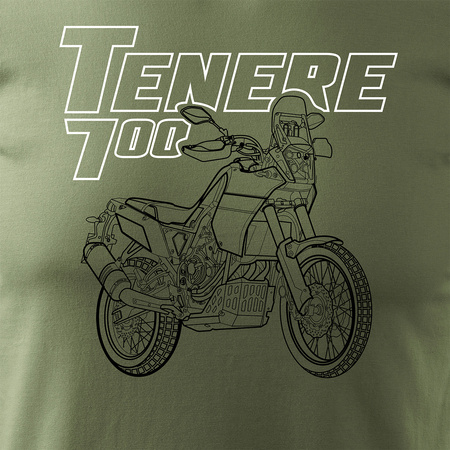 Yamaha Tenere 700 Herren khaki Motorrad-T-Shirt REGULAR