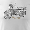 Honda 550 four legend Herren weiss REGULAR Motorrad-T-Shirt