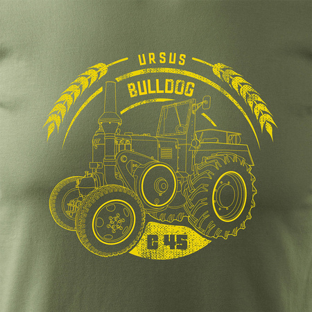 Ausverkauf - Ursus C45 Traktor-T-Shirt für Bulldog Landwirt Männer khaki REGULAR