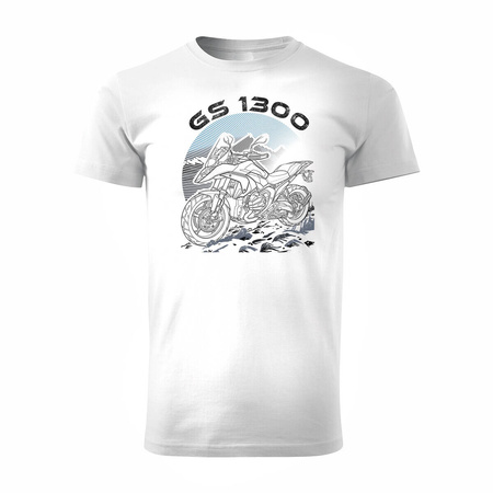 BMW GS R 1300 ADVENTURE Herren Motorrad Motorrad T-Shirt weiß REGULAR