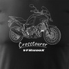 Honda VFR1200X VFR 1200 X Crosstourer Stroke Herren szwarz Motorrad-T-Shirt REGULAR