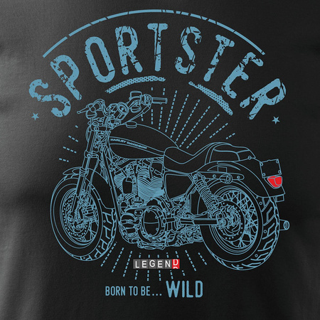 HARLEY SPORTSTER Herren-Motorrad-T-Shirt schwarz SLIM