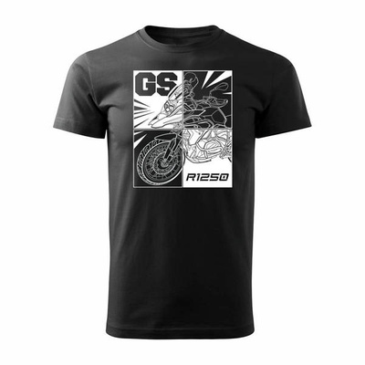 Ausverkauf - BMW GS 1250 ADVENTURE Herren Motorrad Motorrad-T-Shirt schwarz REGULAR