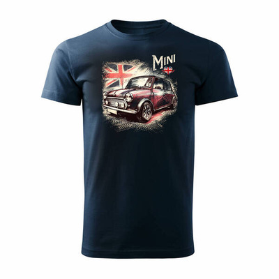 Ausverkauf - Herren Mini Morris Mini Cooper Sammlerstück Auto T-shirt navy blau REGULAR