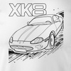 Herren jaguar xk8 auto t-shirt weiß REGULAR