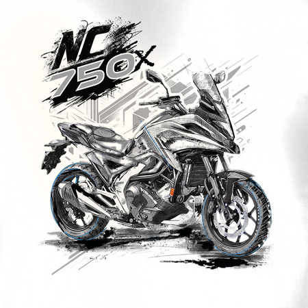 Honda NC 750 X NC750X Herren-Motorrad-T-Shirt weiß REGULAR